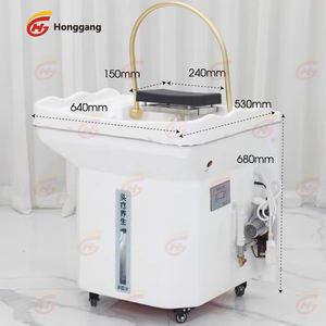 Lavabo Portatile per Shampoo Verticale Mobile per Terapia Spa, <span class=keywords><strong>Lavandino</strong></span> in Ceramica per Lavaggio Capelli per Attrezzature da Salone di Bellezza - Product Image 1