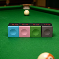 ASN WJQK-02 Craie de billard premium 22 mm, emballage en feuille d'argent, craie carrée pour queue de billard, haute friction, antidérapante