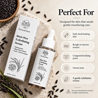 Sérum Visage Éclatant au Riz Noir Fermenté, Niacinamide, AHA et BHA – Exfoliant Doux, Affinant les Pores, Équilibrant le Sébum et Lissant