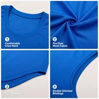 Débardeur de sport léger pour homme en tissu mesh personnalisé, séchage rapide, respirant, conception OEM, pour la course, l'entraînement et le fitness