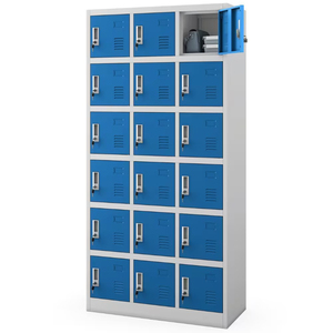 Metaal opbergkast met 18 laden voor kleding, documenten, werkplaatsen, bedrijven, school, ziekenhuis, sportschool, badkamer, buiten. - Product Image 1