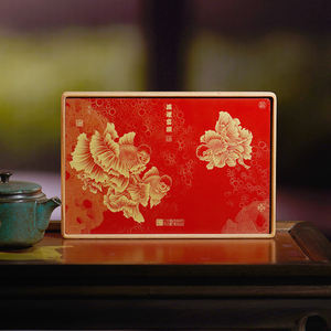 ปลาทองโอรันดาสีแดง งานศิลปะทองเหลือง กรอบไม้แท้ พร้อมสลักโลโก้ตามสั่ง โรงงานผลิตโดยตรง ของตกแต่งโต๊ะและของขวัญ - Product Image 2