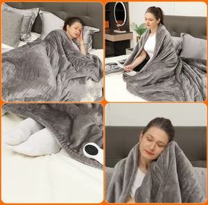 Beautyrest Sherpa Polaire Électrique Wrap <span class=keywords><strong>Poncho</strong></span> Portable Chauffant Jeter Couverture Auto Shut <span class=keywords><strong>Matelassé</strong></span> Flanelle Pique-Nique Avion USB - Product Image 2