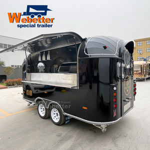 Webetter Carrello Ristorante Personalizzato, Food Truck, Bar Mobile per Succhi, Carretto per <span class=keywords><strong>Patatine</strong></span> Fritte e Dessert, Crepe Food Truck Trailer Completamente Attrezzato - Product Image 2