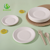 Assiettes de bagasse de canne à sucre 9 "10" 12 "de haute qualité à 4 compartiments pour le camping Canne à sucre durable de conception classique écologique