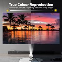 Mini projecteur LCD portable 3-en-1, compatible 4K, contraste 1000:1, pour BOOM 3, WiFi intelligent, audio 3D DoIby, stéréo HIFI 36W, 200 ANSI