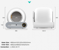Litière automatique intelligente PetFit pour chat, capacité de 65 L, capteur infrarouge WiFi, écologique, sans poussière, contrôle des odeurs, design peu encombrant