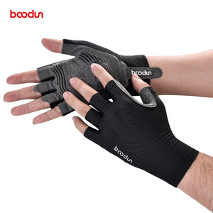 Outdoor Sports Short Finger Bicycle <b>Gloves</b> Non Slip Shockproof Microfiber <b>Gloves</b> - Product Image 5