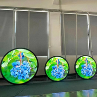 Écran LED circulaire à prix d'usine pour la publicité, boîte lumineuse ronde double/simple face à économie d'énergie, panneau de menu