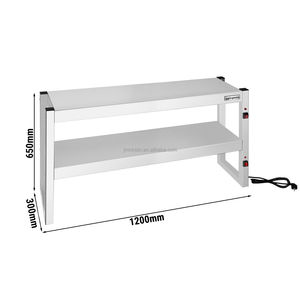 Stainless Steel Square Tube 2 Tier Food Insulation Rack Commercial Double Layer Food Warming Stand - Product Image 2