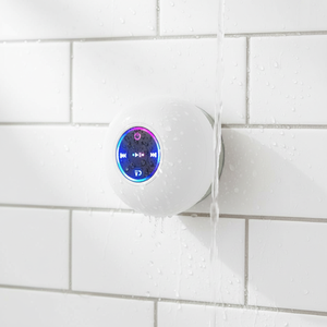 Haut-parleur sans fil à ventouse, rechargeable par USB, mini subwoofer portable pour la maison et la salle de bain, avec LED RGB, vente chaude en usine - Product Image 1