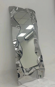 Argento antico Full Length in acciaio inox specchio di fusione per l'ingresso decorazione della parete Dressing specchio <span class=keywords><strong>soggiorno</strong></span> mobili - Product Image 5