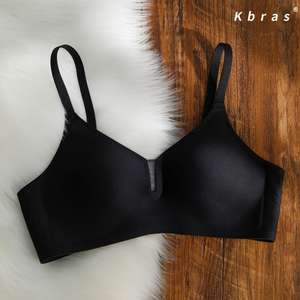 Ropa interior sin costuras de copa fija de estilo fino, pecho grande, sujetador de mujer antiflacidez de realce más pequeño - Product Image 5