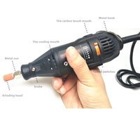 Mini Perceuse-Meuleuse Électrique 220V à Vitesse Variable, Outil Rotatif Multifonctionnel pour Bricolage avec 91 Accessoires