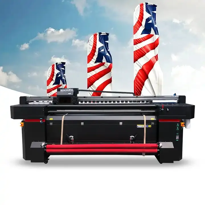 Digitale Textielprinter Sublimatie Vlag Banner Printer Uv Printer Rollen Om Te Rollen