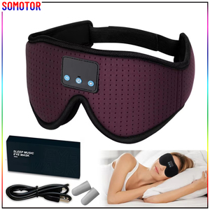 Nueva Máscara de Ojos Inteligente Inalámbrica Bluetooth 5.3 con Música y Sombreado 3D <span class=keywords><strong>para</strong></span> <span class=keywords><strong>Dormir</strong></span>, Material de Poliéster, Suministro Directo de Fábrica en China - Product Image 1