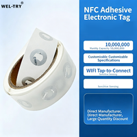 Étiquettes NFC miniatures WEL-TRY, autocollants NFC, puce 213 215 216, étiquette NFC intelligente HF, fréquence 13,56 MHz, matériau papier