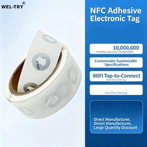 WEL-TRY <span class=keywords><strong>Mini</strong></span> NFC-Tags Aufkleber NFC-Sticker 213 215 216 Chip HF Smart NFC-Etikett 13,56MHz Frequenz Papiermaterial - Product Image 1