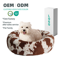 Lits pour chiens et chats en mousse à mémoire de forme orthopédique de luxe personnalisés, élégants, à imprimé léopard, canapés pour animaux de compagnie, imperméables, lavables, housse amovible