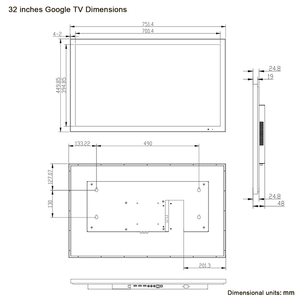 Soulaca 32 inch Google Gương LED 4K <span class=keywords><strong>TV</strong></span> cho phòng tắm thông minh truyền hình không thấm nước tắm - Product Image 5