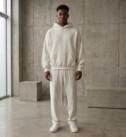 Lianao 2026 – Ensemble Essentiel Sweat à Capuche et Pantalon de Survêtement à Revers en Coton Unisexe avec Logo ESS – Prix de Gros SS22