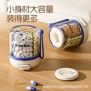 Estuche Multifuncional Tipo Prensa para Almacenamiento de Pastillas de 300 ml con Compartimento para la Organización Diaria de Medicamentos - Product Image 4