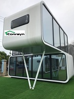 Cabine avec airpods modulaire double couche maison de luxe, petite maison portable, prêt à poser, bâtiment hors réseau, pièces