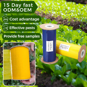 Cinta adhesiva amarilla estilo rollo con fuerte adhesivo personalizado para el control de plagas agrícolas trampa pegajosa para moscas - Product Image 1