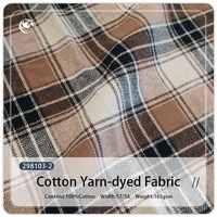 Tissu en coton teint en fil à carreaux écossais 165 g/m² pour vêtements d'enfants (garçons et filles), chemises et pantalons pour hommes et femmes