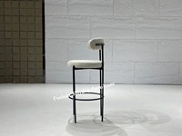 Chaise de comptoir haute Offres Spéciales en acier inoxydable noir tapisserie d'ameublement fête location chaise de bar tabouret Bal