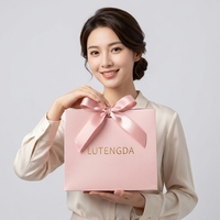 Bolsa de Regalo de Papel Kraft con Logotipo Personalizado, Bolsa de Compras Impresa para Ropa y Joyería