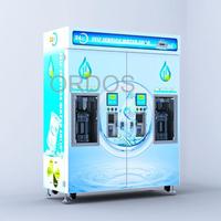 Distributeur d'eau purifiée automatique commercial double écran tactile de glace en métal jeton de carte de crédit paiement par code QR avec SDK