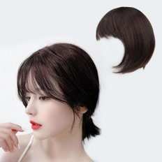 Couverture supérieure naturelle avec franges latérales et franges en osier pour cheveux avant - Product Image 1