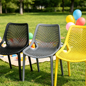 Chaises en plastique PP légères, empilables, sans accoudoirs, résistantes à l'eau, commande en gros pour événements, banquets et églises, 50 pièces/<span class=keywords><strong>lot</strong></span> - Product Image 1
