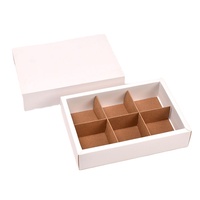 Boîte-cadeau en papier kraft pliable en gros d'usine carton ondulé gaufré pour thé et gâteau de lune séparé pour un rangement facile