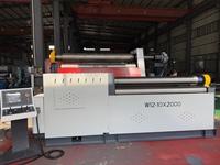 Machine à cintrer les plaques à quatre rouleaux W12-10X2000, adaptée aux applications de cintrage de cylindres en acier de grande taille