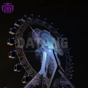 Lampe LED pour grande roue extérieure étanche 24V AC, 280mm*50mm, RGBW programmable DMX, éclairage ponctuel pour façades de bâtiments et hôtels - Product Image 3