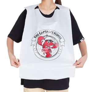 Baberos <span class=keywords><strong>de</strong></span> Plástico Desechables para Mariscos, Personalizados con Impresión <span class=keywords><strong>de</strong></span> Langosta y Cangrejo, para Adultos, <span class=keywords><strong>de</strong></span> la Fábrica Guangzhou Lefeng, para Restaurantes - Product Image 4