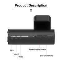 Caméra embarquée intelligente 4K GPS 2CH avec enregistrement vidéo, Wifi, DVR de voiture, capteur G haute sensibilité pour véhicules