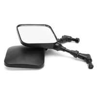 Rétroviseurs de moto noirs durables et portables, réglage pour tous les angles pour Suzuki DR 200 250 DR350 DRZ 400 650 DR650