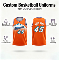 Maillot de basket-ball personnalisé en tissu avec impression par sublimation intégrale, uniformes d'équipe, vêtements de basket-ball 100% polyester