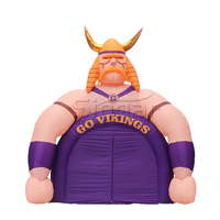 Mascotte géante personnalisée vikings entrée gonflable tunnel pirate de football