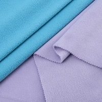 Tissu en microfleece, tissu polaire, tissu tricoté 300 GSM, polyester double brossé, anti-boulochage des deux côtés