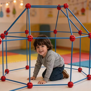 <span class=keywords><strong>Prix</strong></span> d'usine – Kit <span class=keywords><strong>de</strong></span> construction <span class=keywords><strong>de</strong></span> <span class=keywords><strong>fort</strong></span> en plastique STEM <span class=keywords><strong>de</strong></span> 75 pièces pour enfants <span class=keywords><strong>de</strong></span> 5 à 7 ans – Tente <span class=keywords><strong>de</strong></span> construction Yiqu CF75 – Personnalisation OEM - Product Image 1