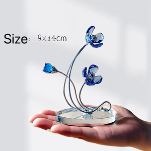 뜨거운 판매 친환경 크리스탈 네잎 클로버 상감 기술 맞춤형 디스플레이 조각 장식 선물 독특한 장인 정신 - Product Image 3