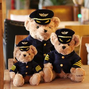 เครื่องแบบตุ๊กตาผ้าขนนุ่มแบบออกแบบโลโก้ได้ตามต้องการตุ๊กตาสัตว์ยัดนุ่นของขวัญสำหรับเด็กกัปตันตุ๊กตาหมีเท็ดดี้แบร์ - Product Image 2