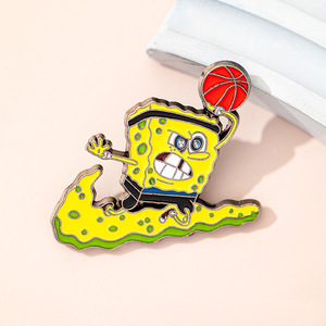 <span class=keywords><strong>Bob</strong></span> <span class=keywords><strong>Esponja</strong></span> Paibig estrella broche dibujos animados lindo Anime Metal decoración insignia oro grabado estilo universitario accesorios personalizados - Product Image 6