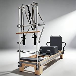 Reformer Pilates en chêne professionnel pour studio de yoga, avec demi-tourneuse, machine de renforcement musculaire réglable pour usage domestique - Product Image 5