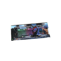 Kit de jeu 4 en 1 C53 : clavier, souris, casque, tapis de souris, filaire, USB, RGB, pour PC gamer, ensemble de bureau