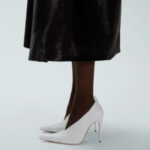 Zapatos de Tacón Alto con Punta en Pico para Mujer, Talla Grande 45, Sandalias con Corte, Zapatos de Vestir con Plataforma de Cebra, Ajuste <span class=keywords><strong>Ancho</strong></span> - Product Image 2